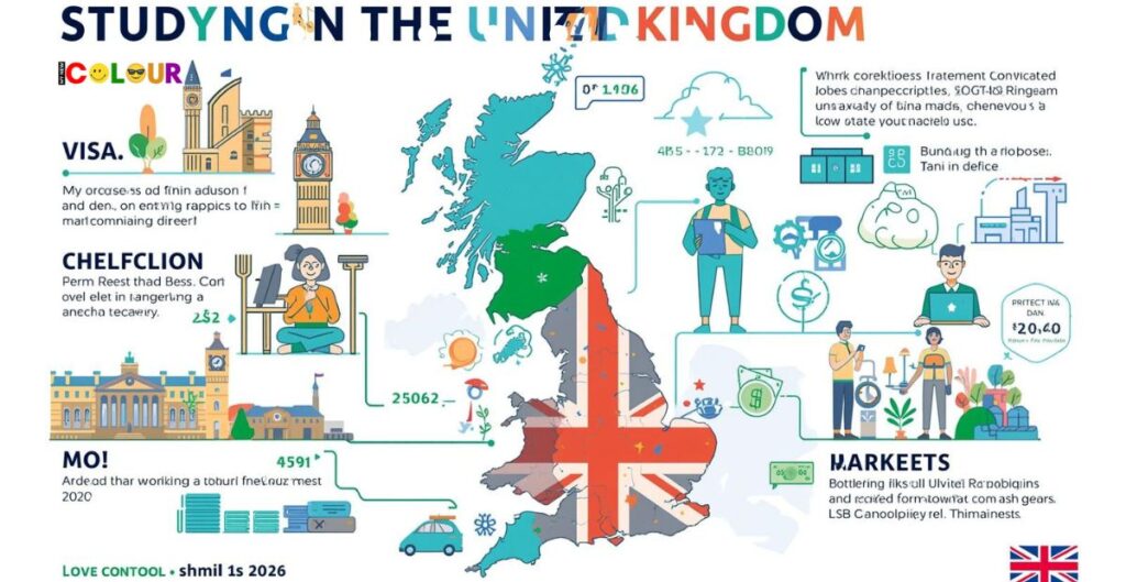 2026 में यूनाइटेड किंगडम में पढ़ाई करते अंतरराष्ट्रीय छात्र – वीज़ा नियम, खर्च और वर्क ऑप्शन की जानकारी